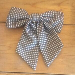 Gingham print womens midi hair bow